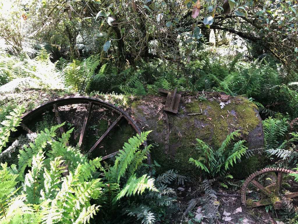 Old boiler relic at Trevorrows Mill